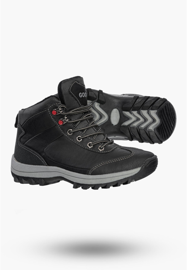 Buty Damskie Botki Czarne Sportowe Na Zimę GD-PM07