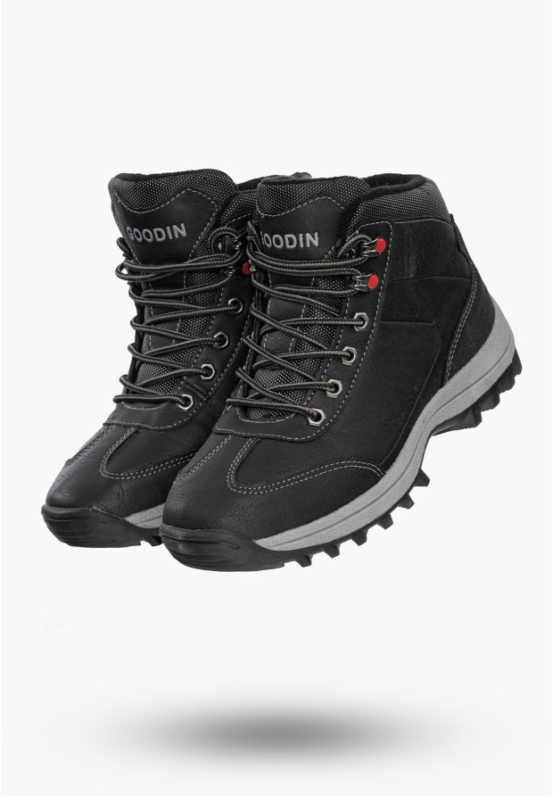 Buty Damskie Botki Czarne Sportowe Na Zimę GD-PM07