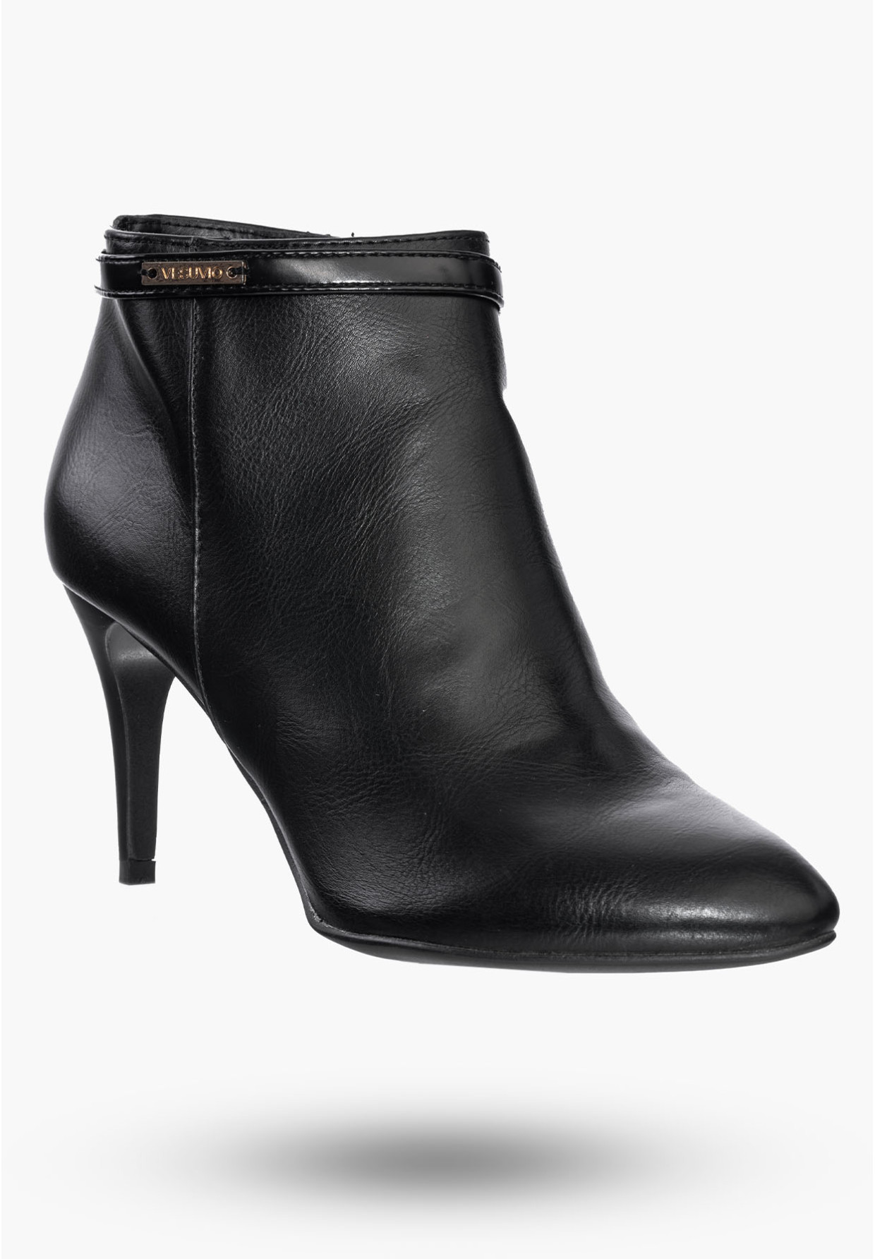 Buty Damskie Botki Czarne Modne Na Obcasie Na Zimę S15-F-BP-05-BK