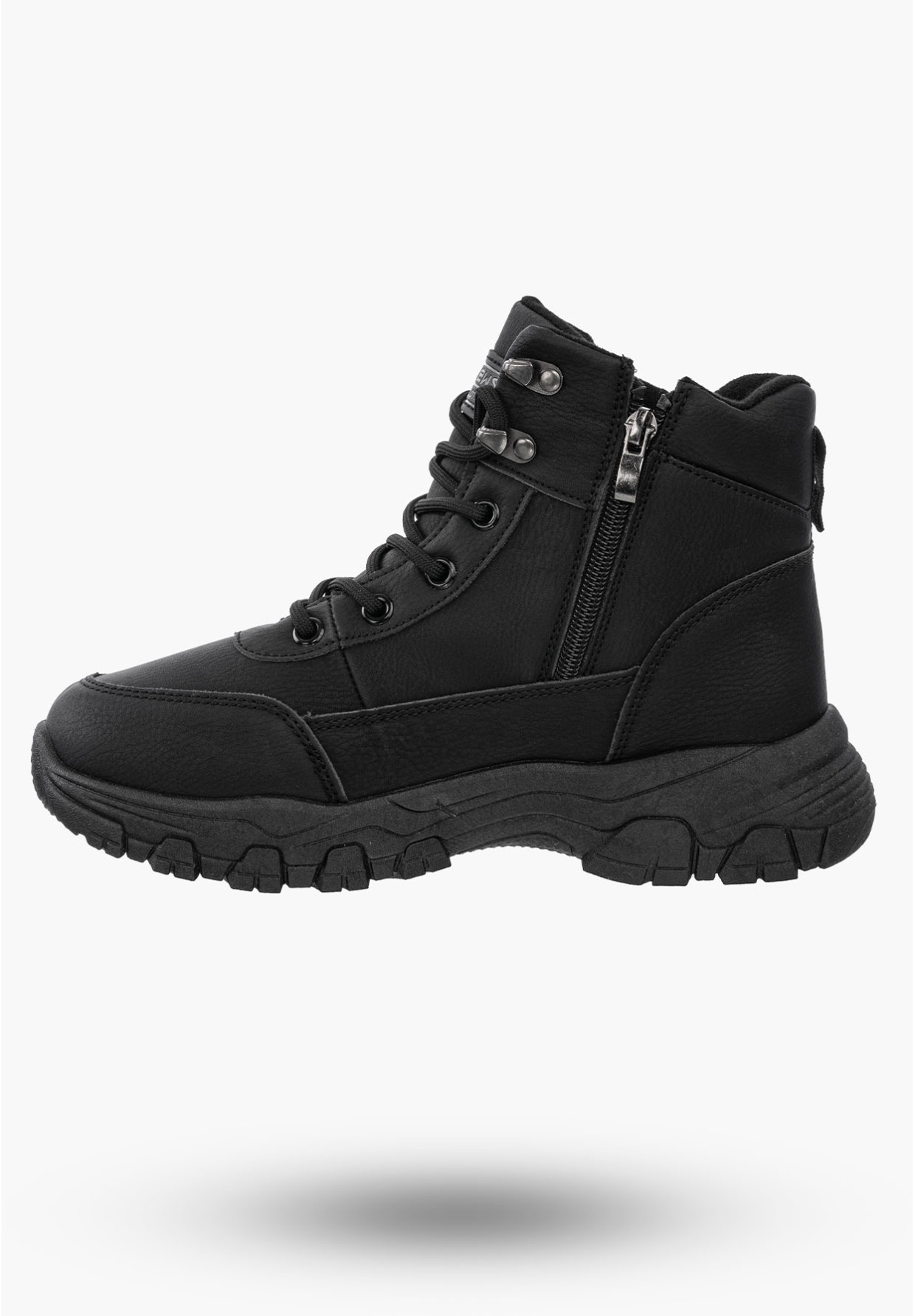 Buty Damskie Botki Trapery Czarne Na Zimę 24TR26-7921-BLACK