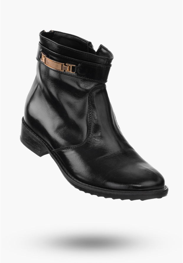 Buty Damskie Botki Czarne...
