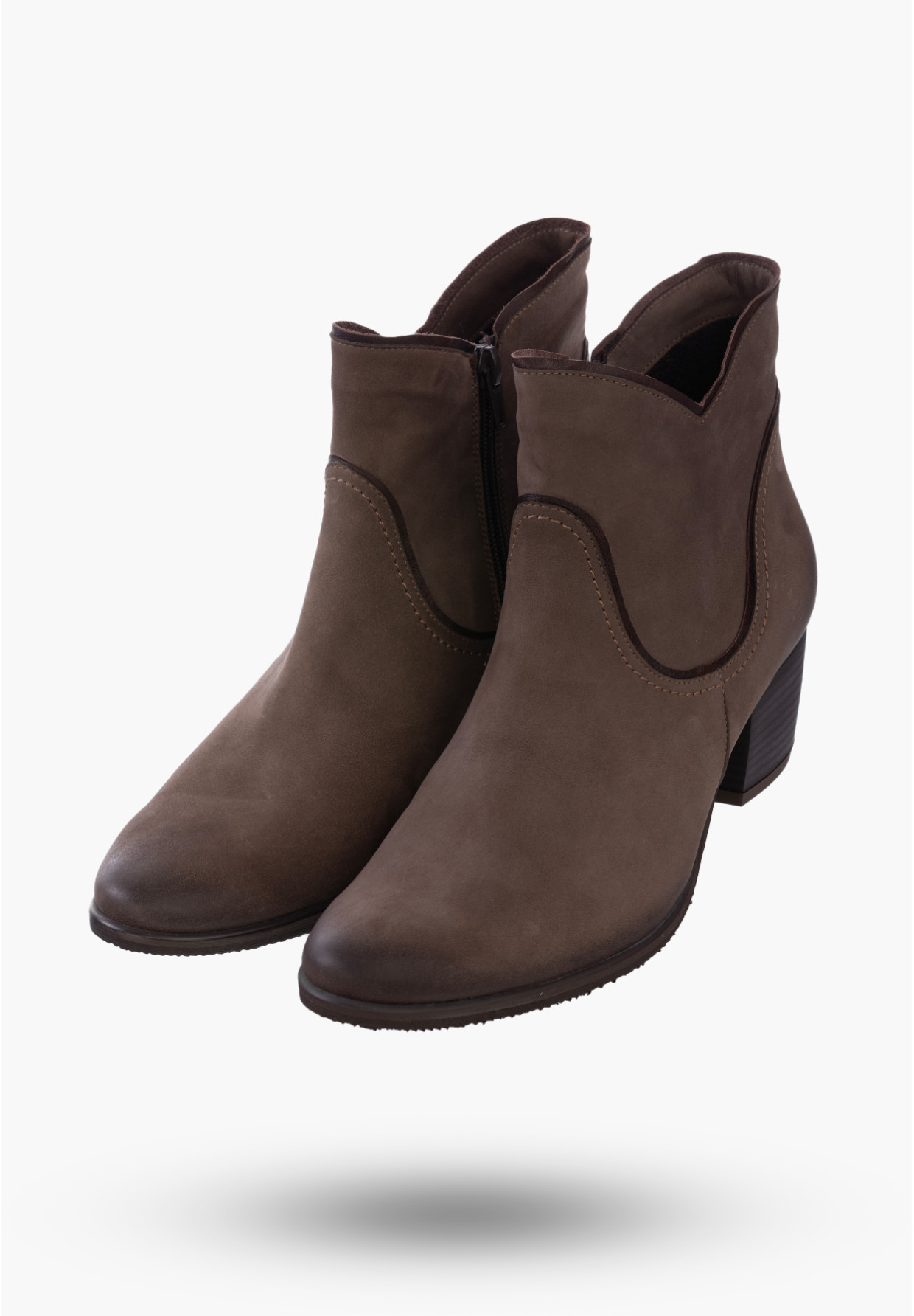 Buty Damskie Botki Brązowe Ze Skóry Naturalnej Na Zimę eSKa 804