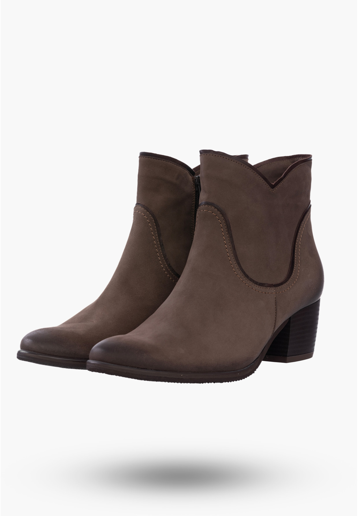 Buty Damskie Botki Brązowe Ze Skóry Naturalnej Na Zimę eSKa 804