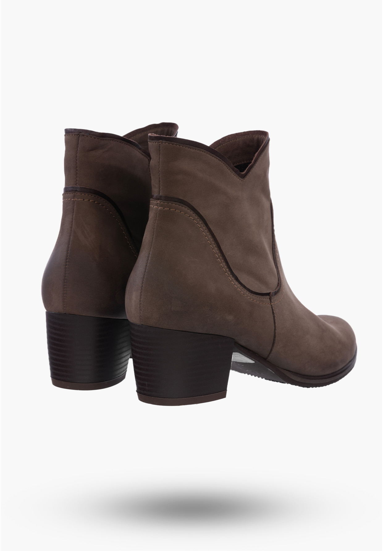 Buty Damskie Botki Brązowe Ze Skóry Naturalnej Na Zimę eSKa 804