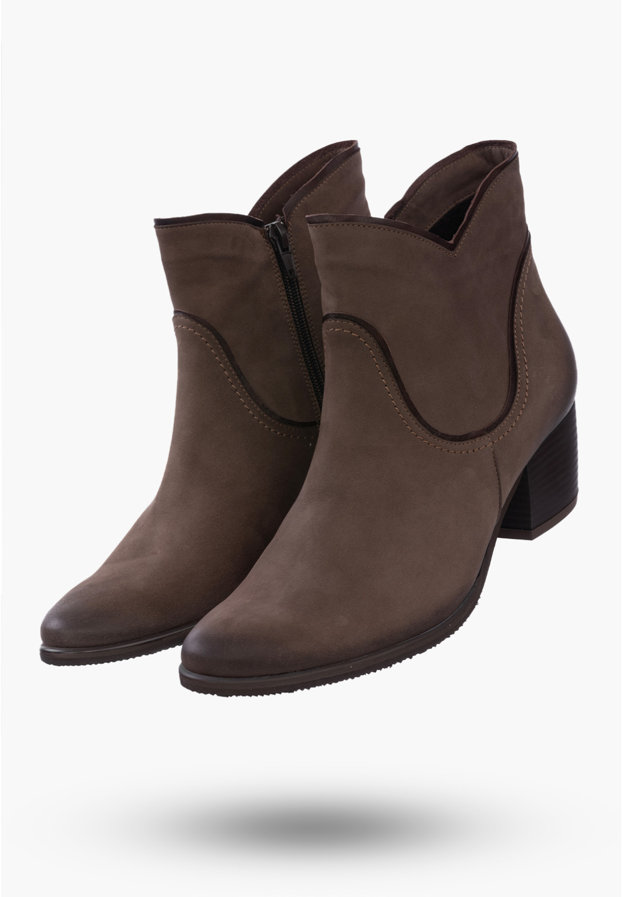 Buty Damskie Botki Brązowe Ze Skóry Naturalnej Na Zimę eSKa 804