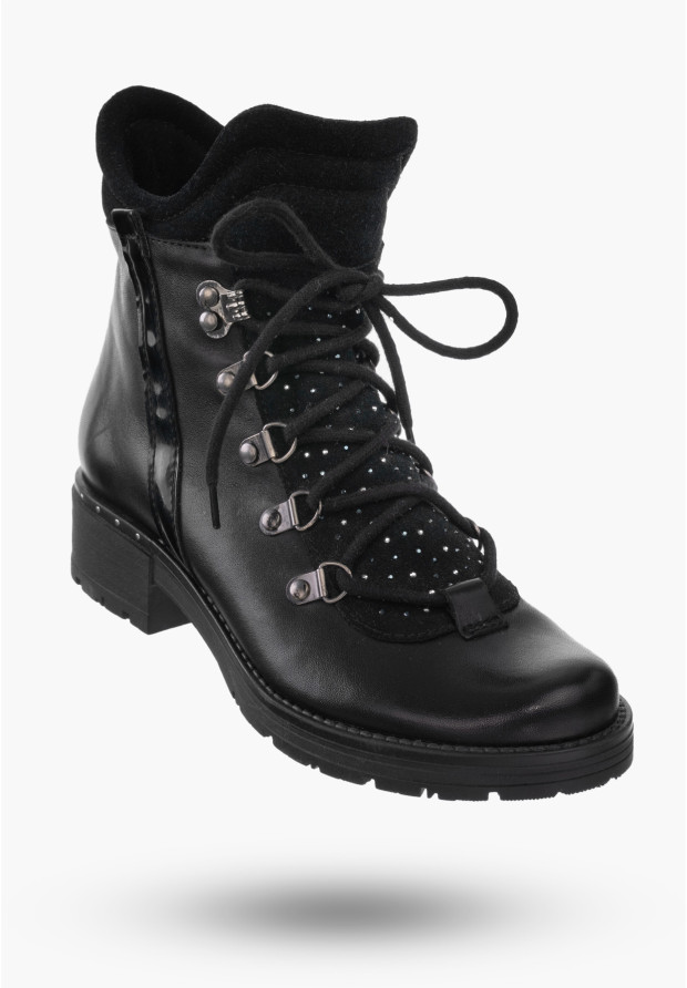 Buty Damskie Skórzane Botki...