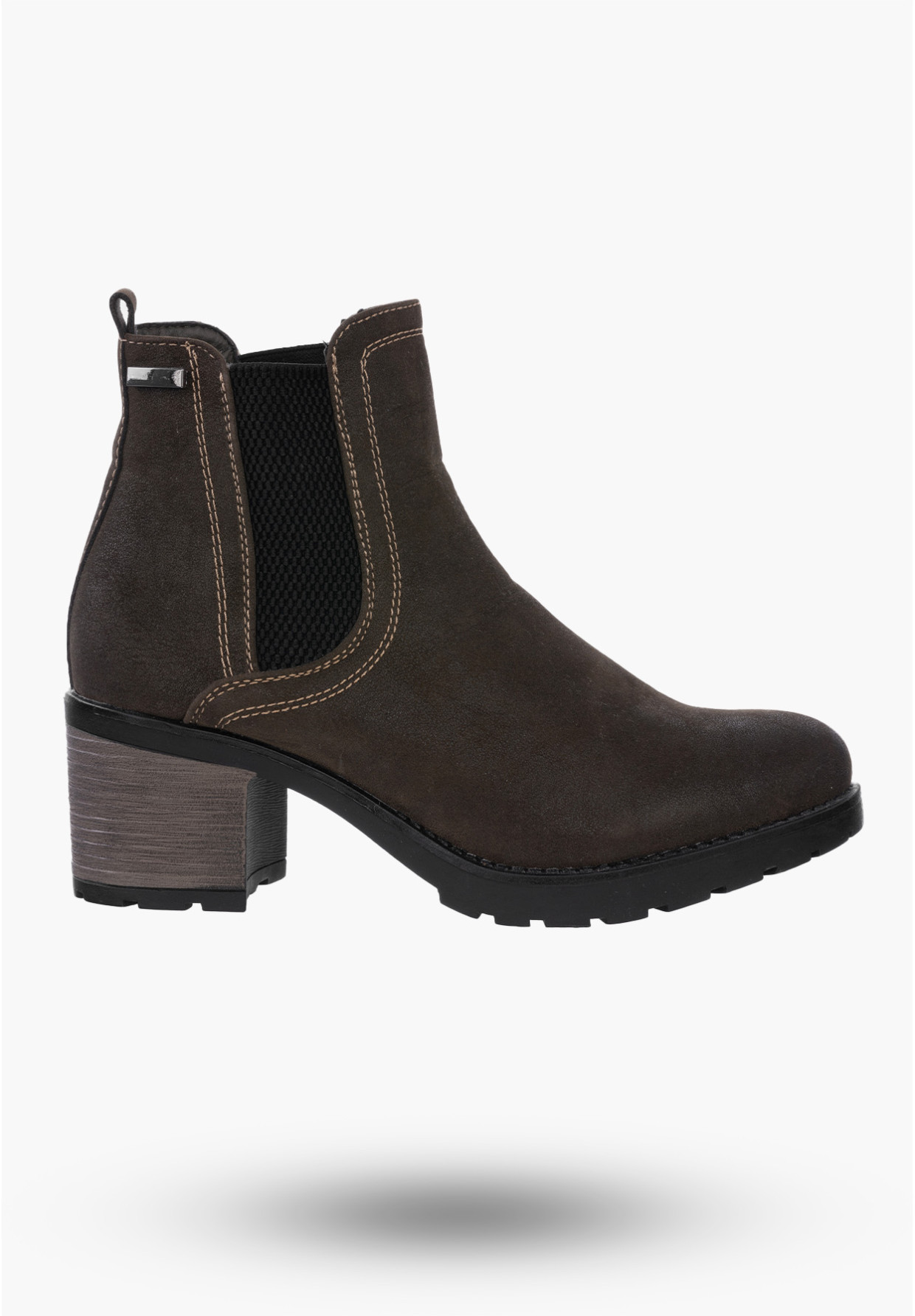 Buty Damskie Botki Zielone Ekoskóra Modne Na Zimę 20BT35-3029-DK.GREEN