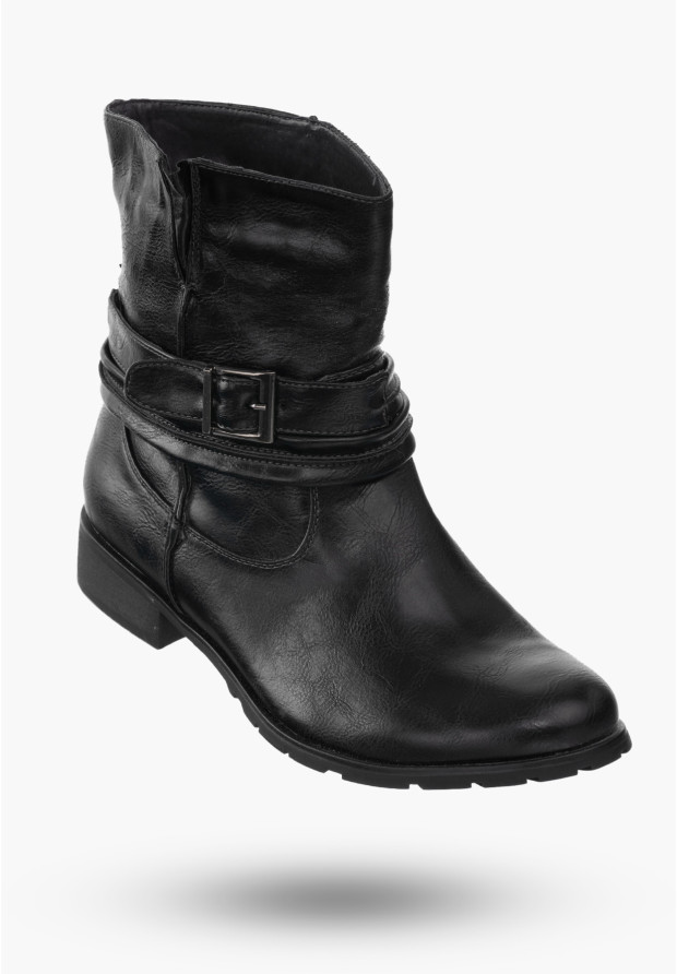 Buty Damskie Botki Czarne...
