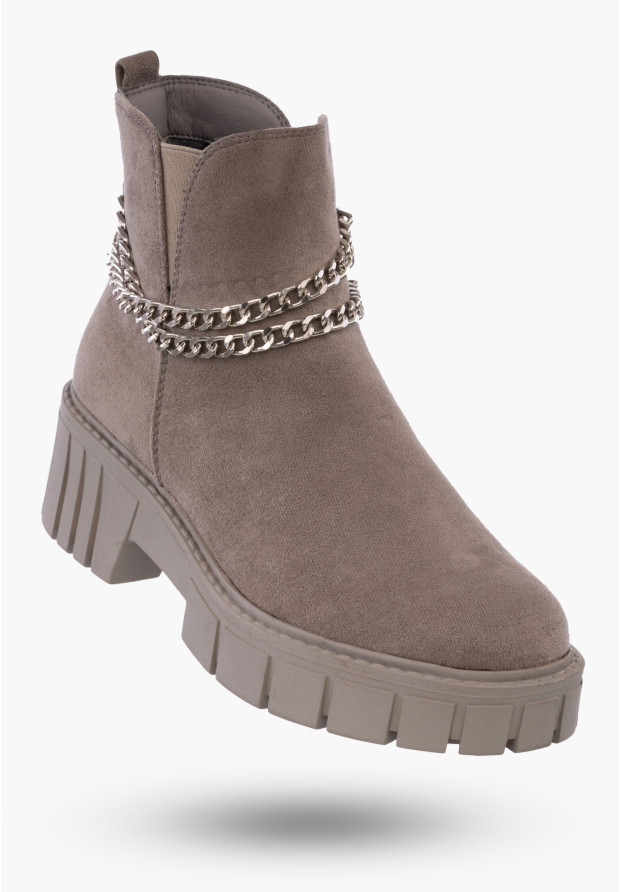 Buty Damskie Botki Zamszowe...