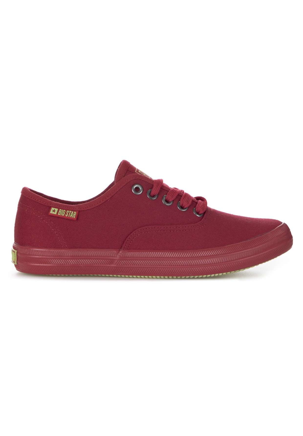 Trampki Damskie Big Star niskie bordowe JJ274263