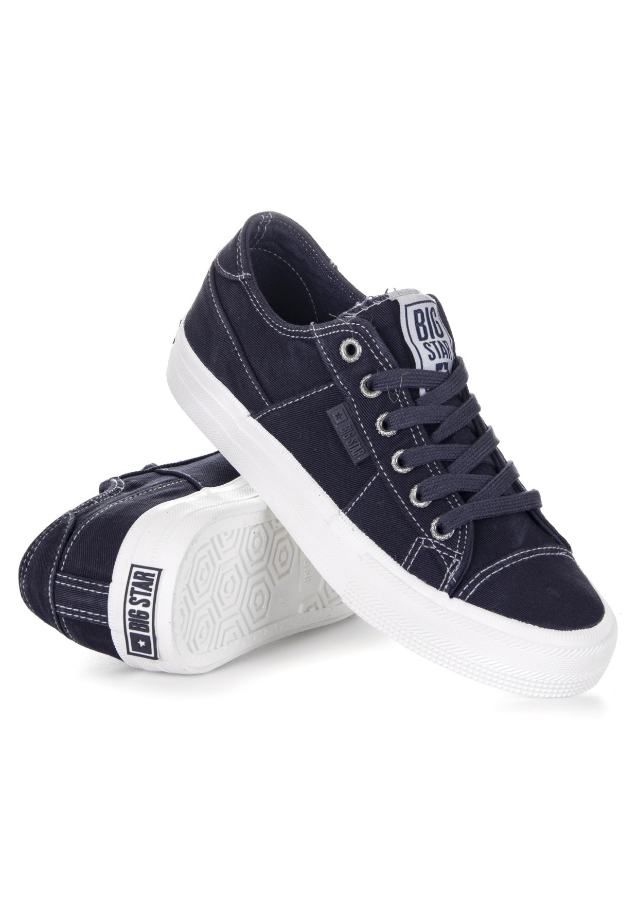 Trampki Damskie Big Star niskie granatowe JJ274099