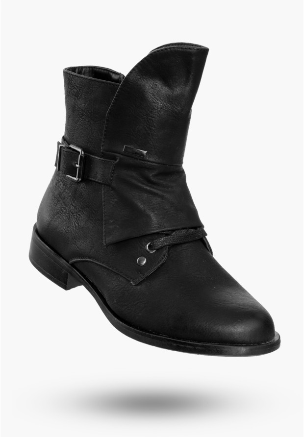 Buty Damskie Botki Ekoskóra...