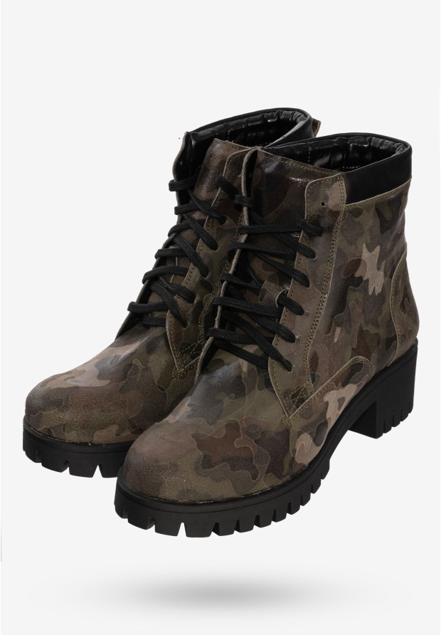 Buty Damskie Botki Ze Skóry Naturalnej Ocieplane Na Zimę Moro 1025/5