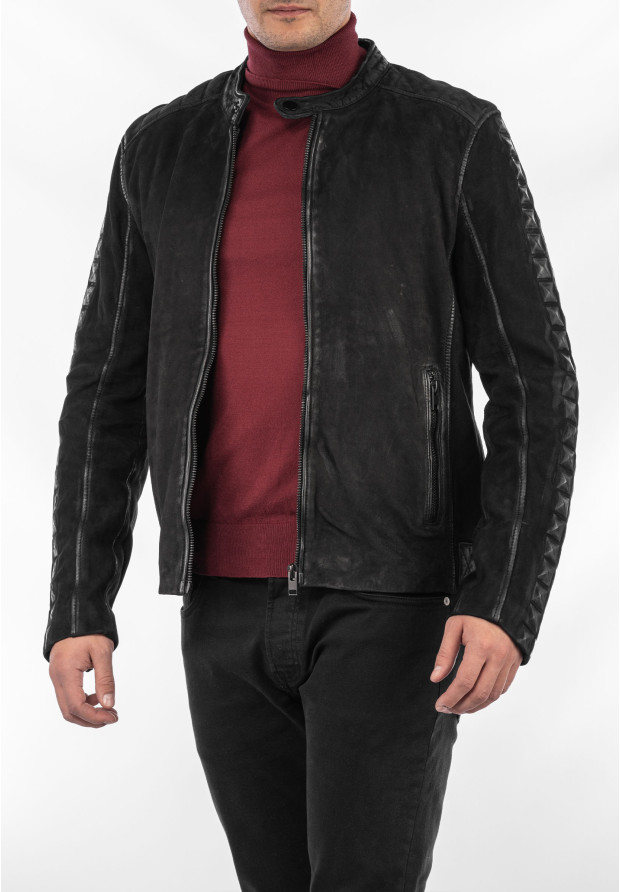Golf Męski Elegancki Sweter Klasyczny Bordowy G-B-1-2024