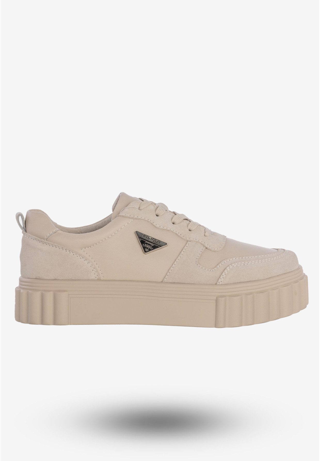 Sneakersy Damskie Buty Skórzane Sportowe Eleganckie Modne DP4913/23 BE
