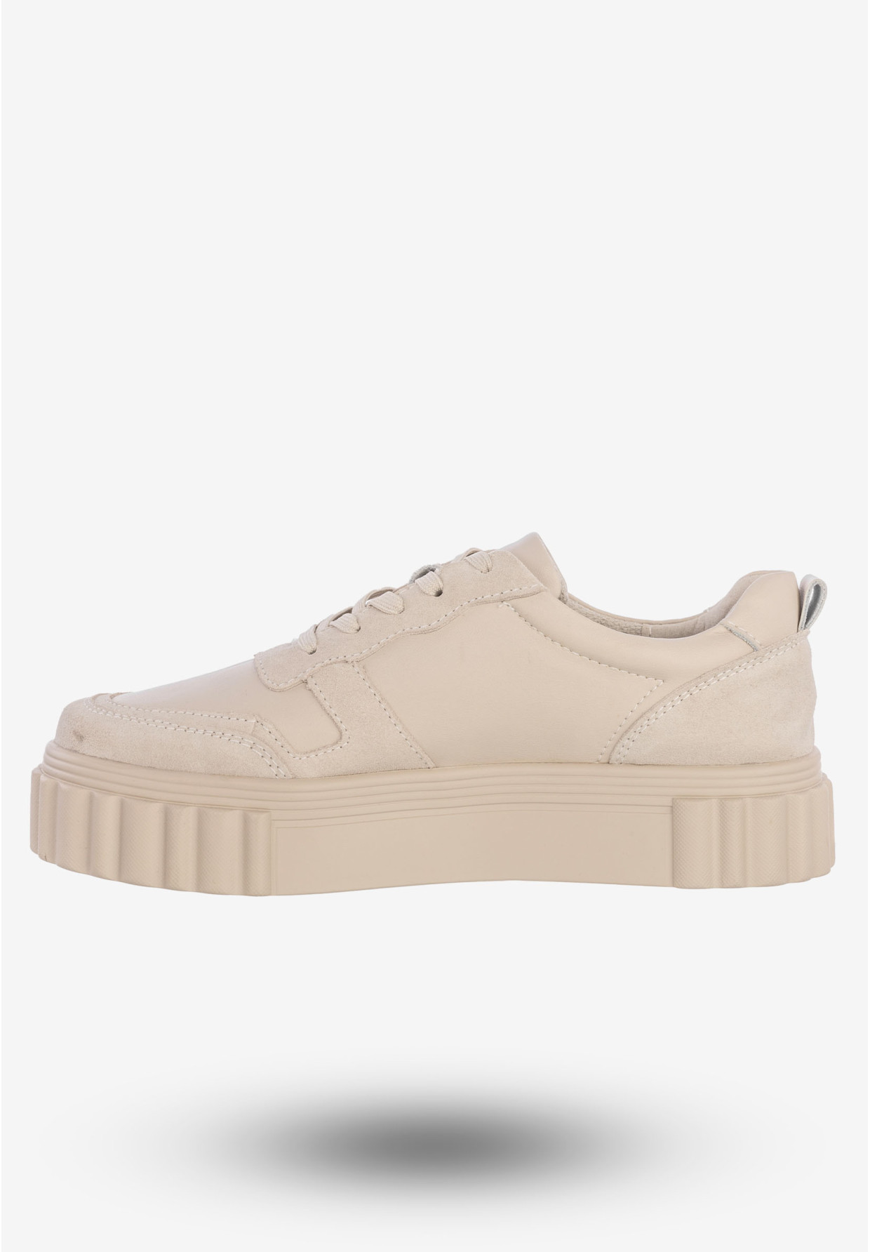 Sneakersy Damskie Buty Skórzane Sportowe Eleganckie Modne DP4913/23 BE