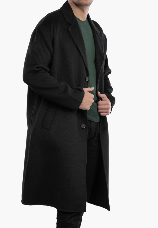 Płaszcz Męski ZARA - Czarny Klasyczny Oversize 8491/301/800