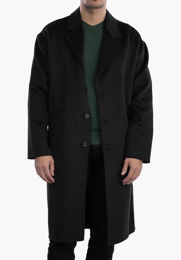 Płaszcz Męski ZARA - Czarny Klasyczny Oversize 8491/301/800