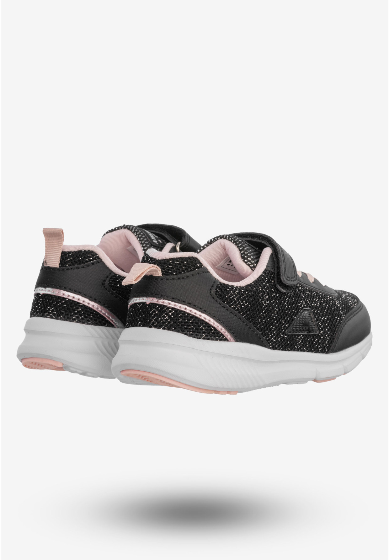 Buty Sportowe Dla Dziewczynki Dziecięce American Club Na Rzepy Czarne RL102/23