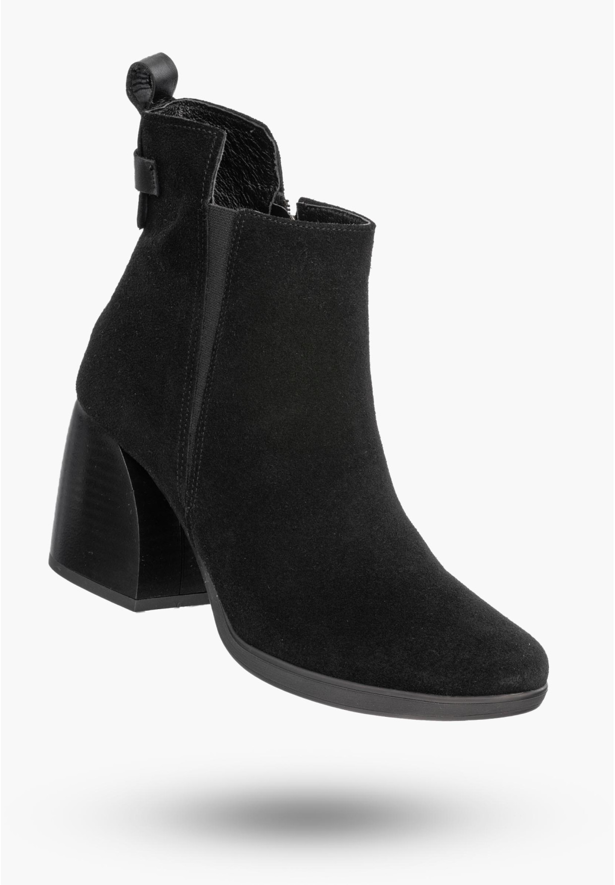 Botki Damskie Maciejka Czarne Skórzane Buty 05252-01/00-7