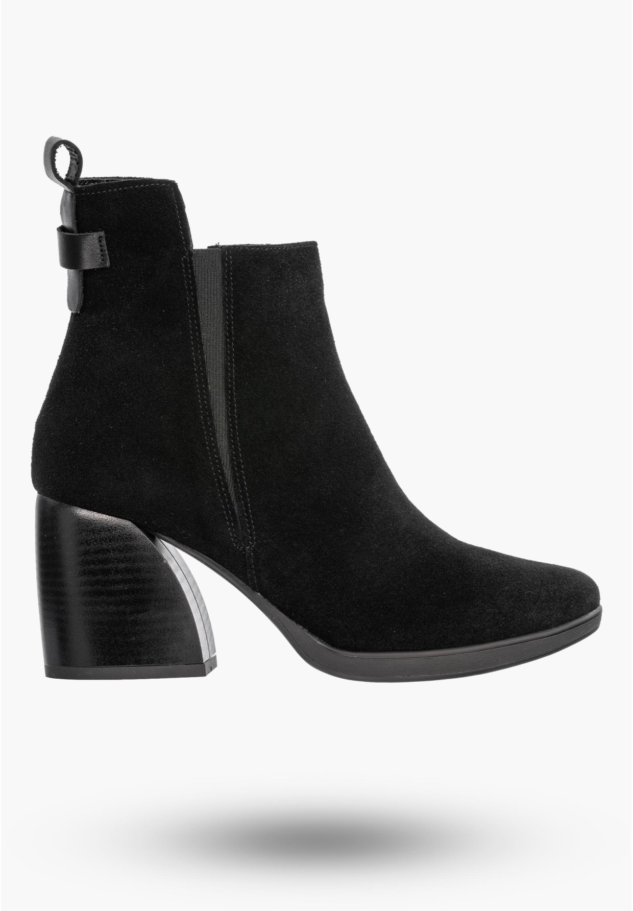Botki Damskie Maciejka Czarne Skórzane Buty 05252-01/00-7