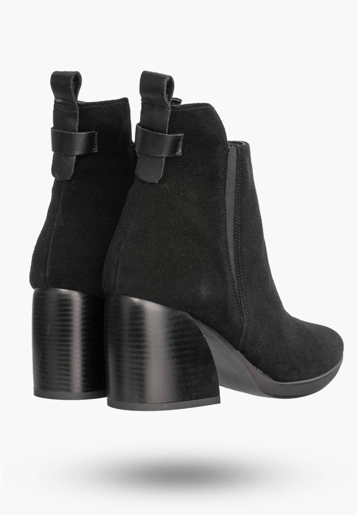 Botki Damskie Maciejka Czarne Skórzane Buty 05252-01/00-7