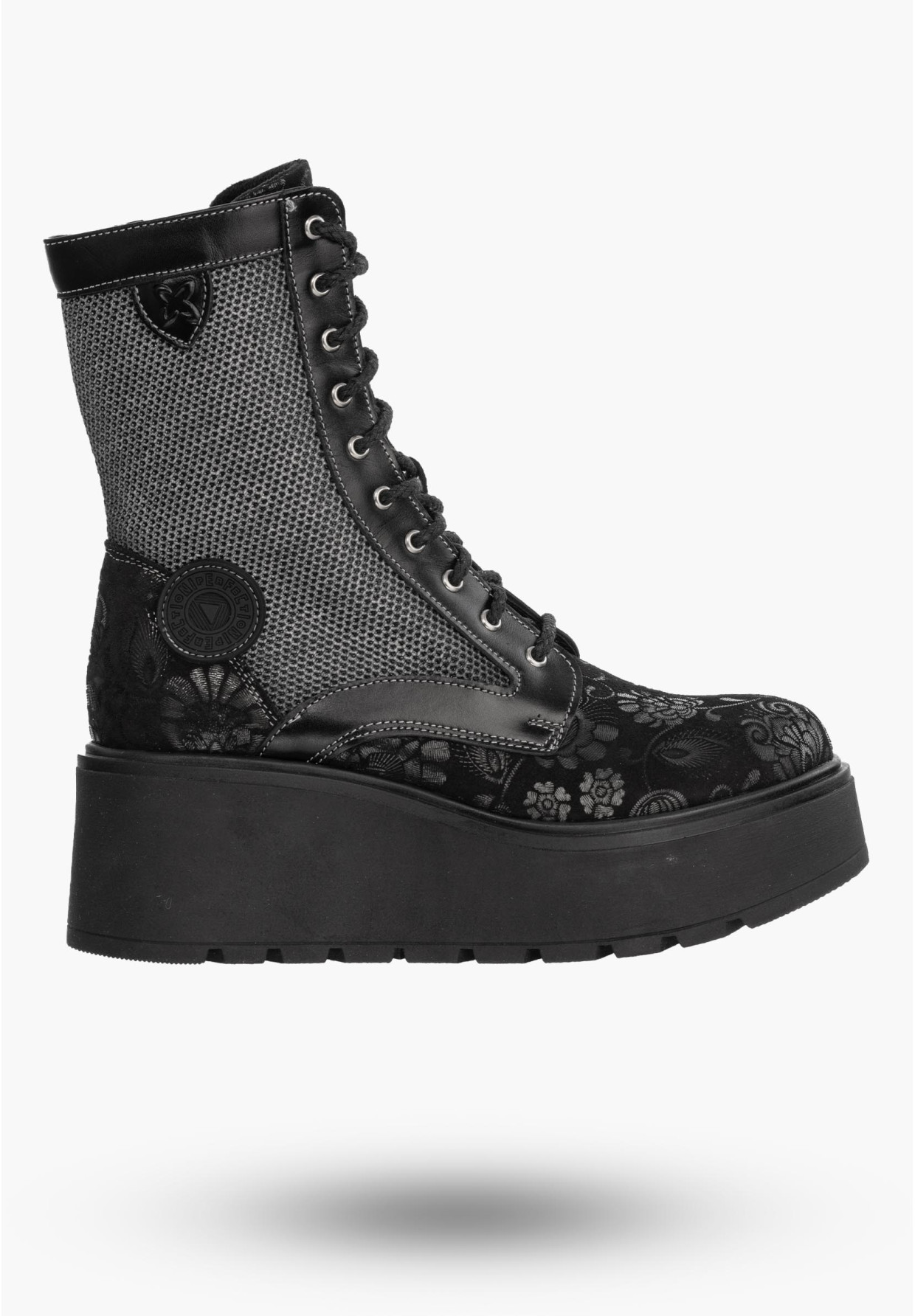 Botki Damskie Maciejka Czarne Skórzane Buty 06720-01/00-8