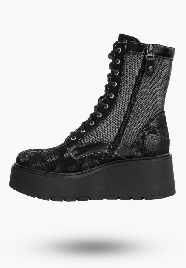 Botki Damskie Maciejka Czarne Skórzane Buty 06720-01/00-8