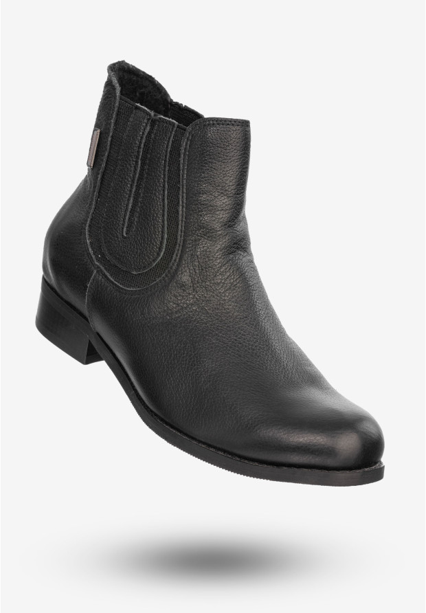 Buty Damskie Botki Ze Skóry...