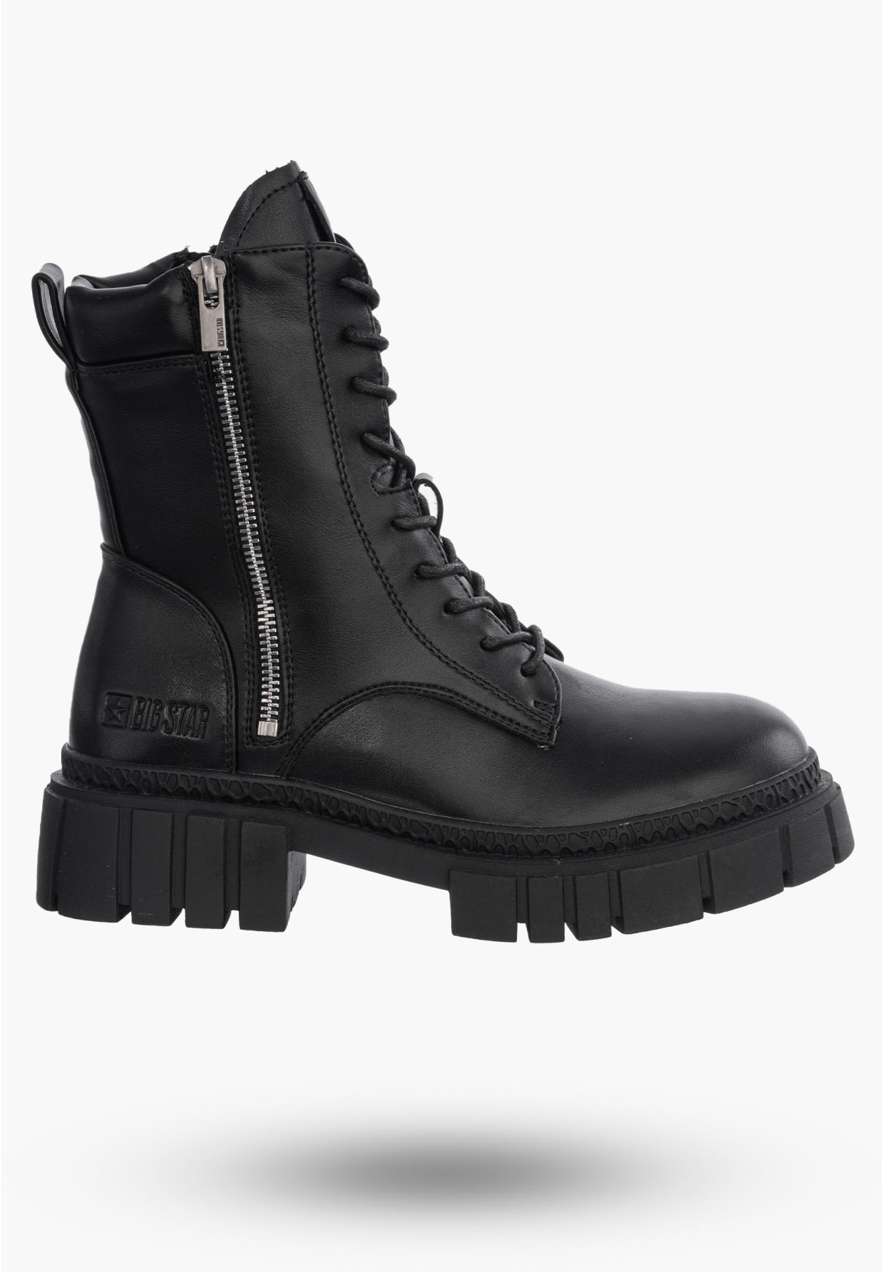Buty Damskie BIG STAR Botki Czarne Trapery MM274578