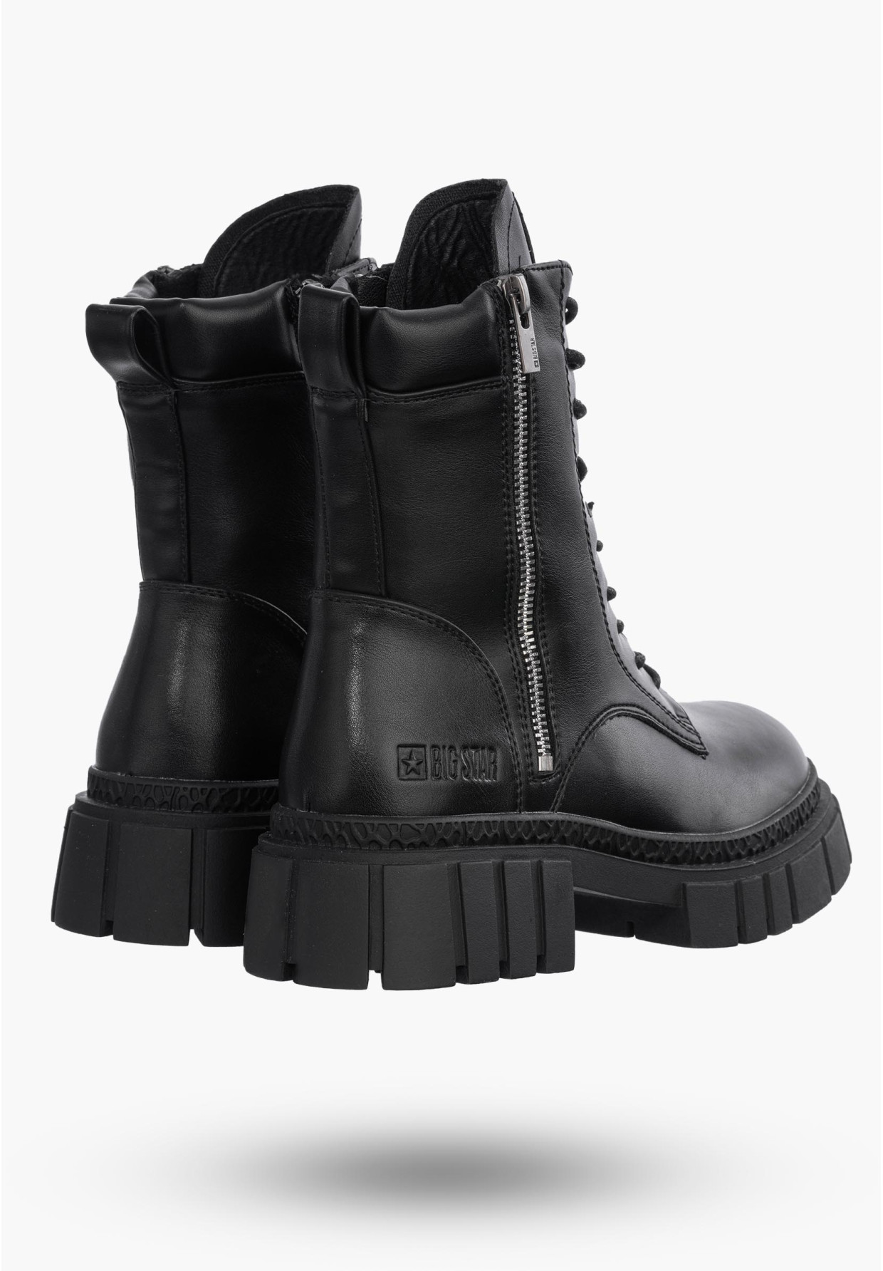 Buty Damskie BIG STAR Botki Czarne Trapery MM274578