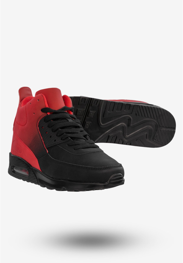 Sneakersy Męskie Buty Sportowe Ocieplane Czarne US8165-22