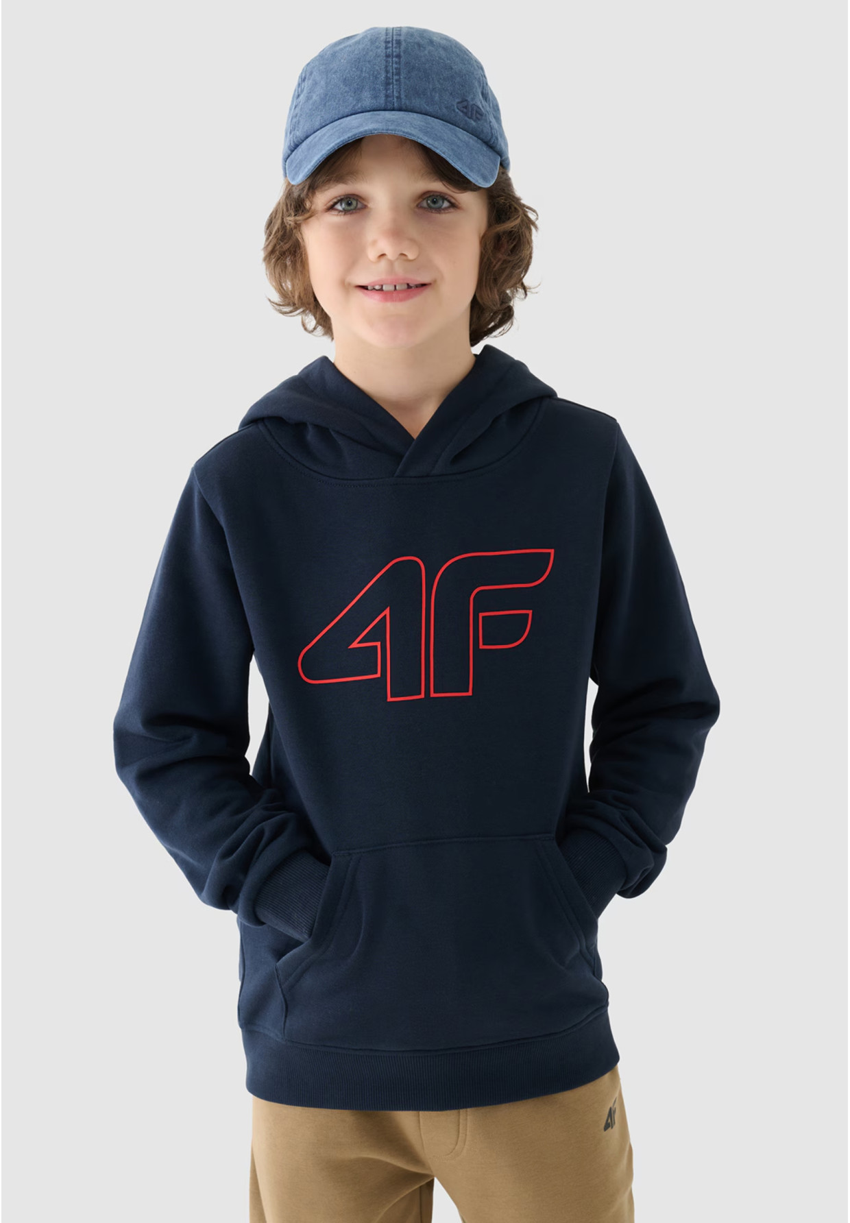 Bluza Chłopięca 4F Granatowa Z Kapturem 4FJWMM00TSWSM1292