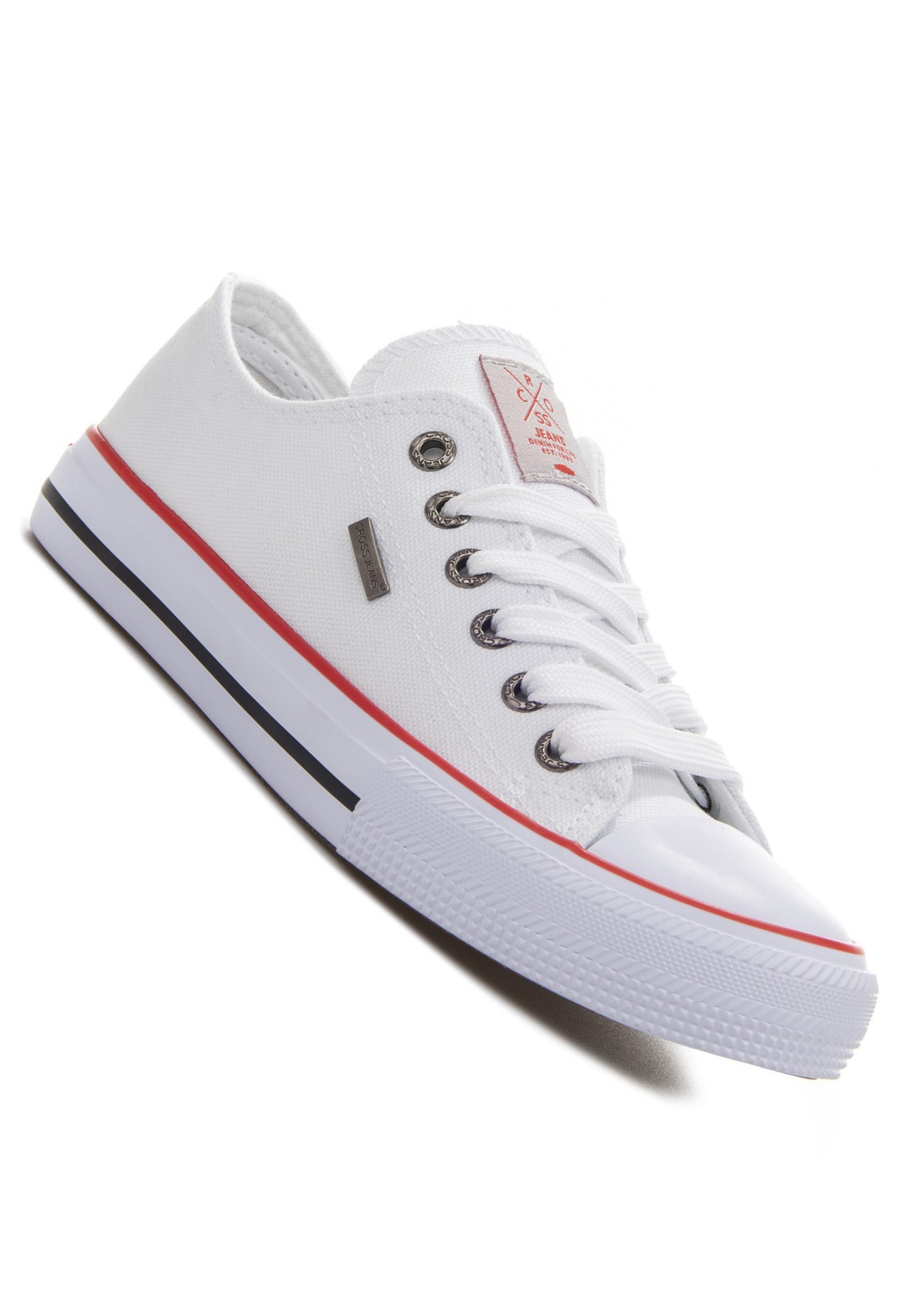 Trampki Męskie Cross Jeans Białe JJ1R4001C