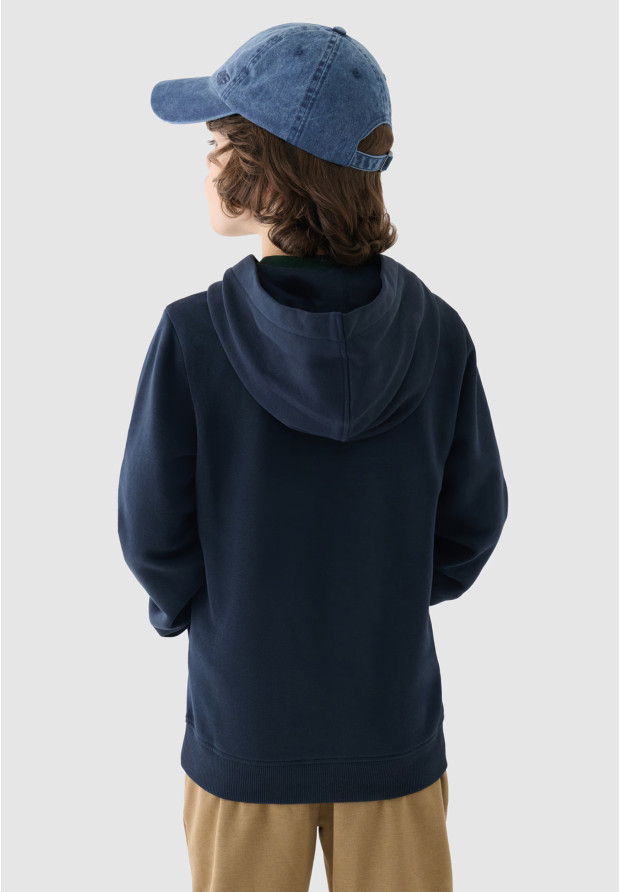 Bluza Chłopięca 4F Granatowa Z Kapturem 4FJWMM00TSWSM1292