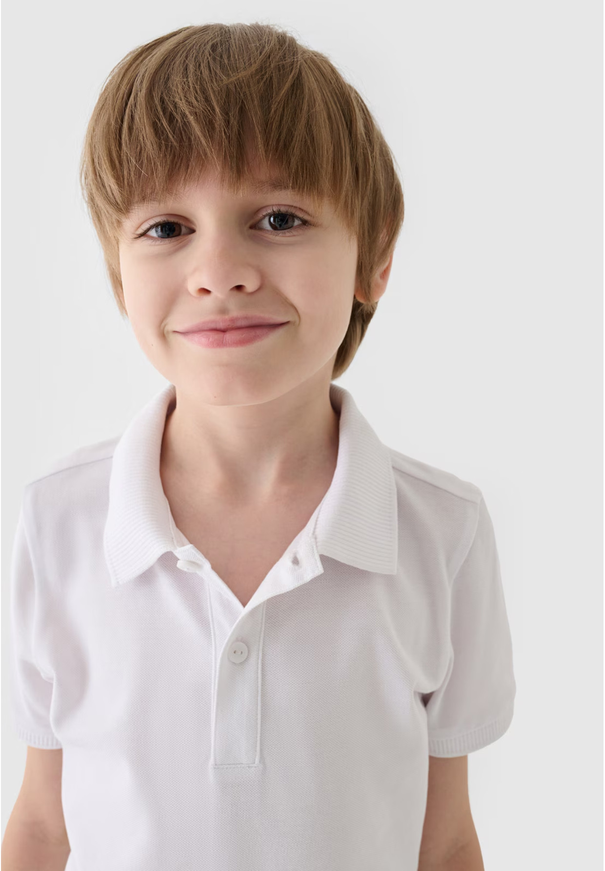 Koszulka Chłopięca 4F T-shirt Polo Biały 4FJWAW24TPTSM478