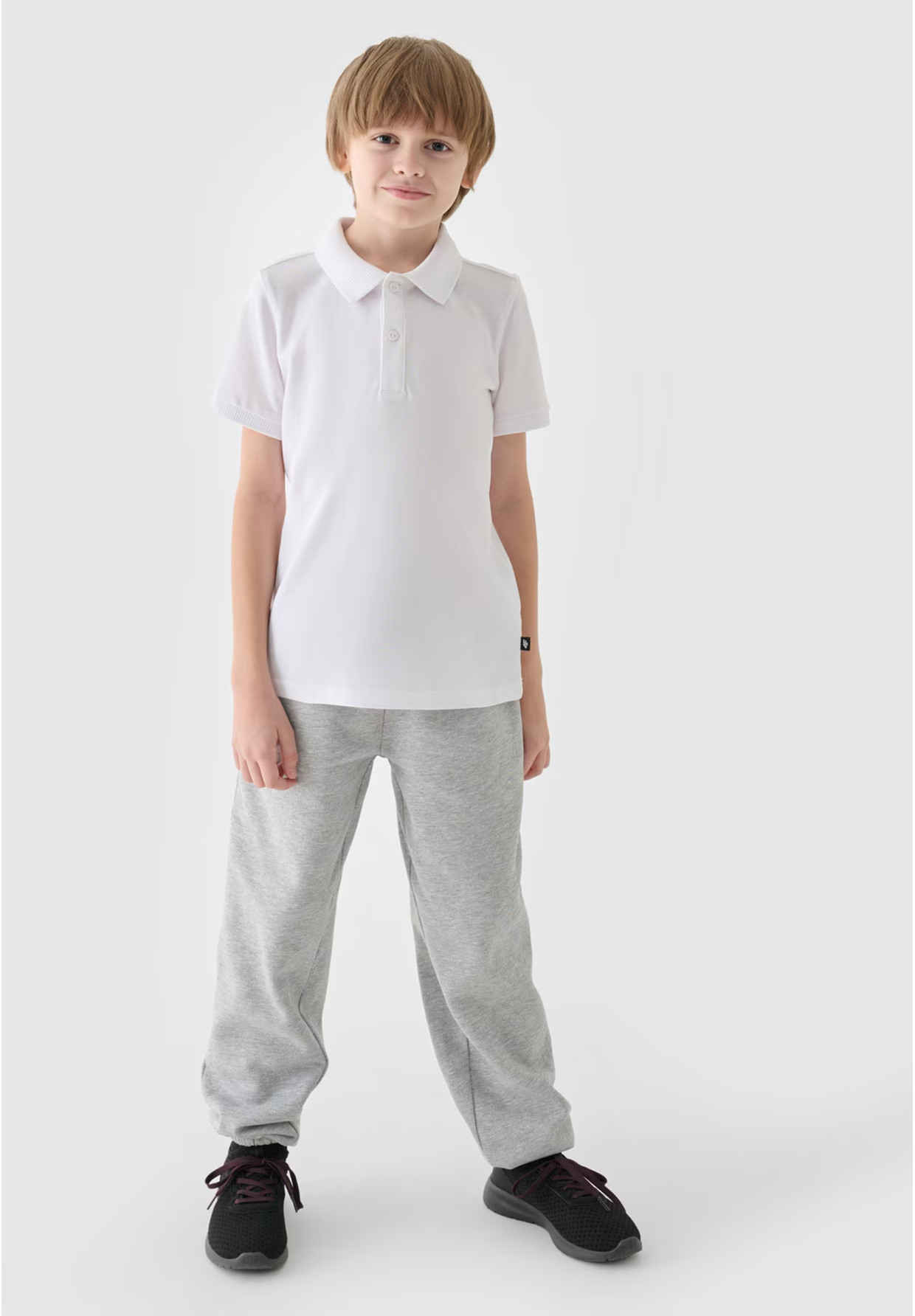 Koszulka Chłopięca 4F T-shirt Polo Biały 4FJWAW24TPTSM478