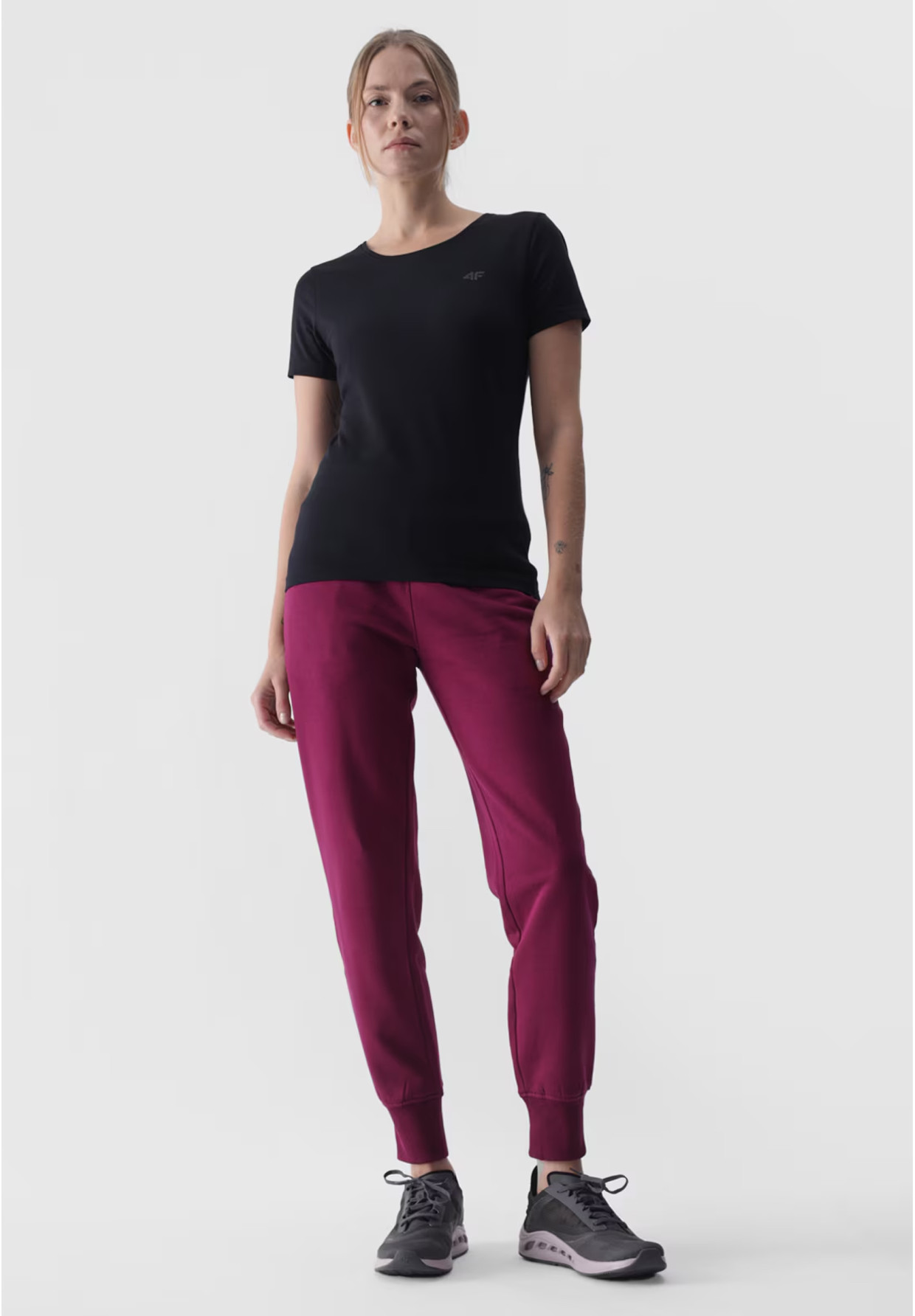 Koszulka Damska 4F T-shirt Basic Czarny 4FWMM00TTSHF1845