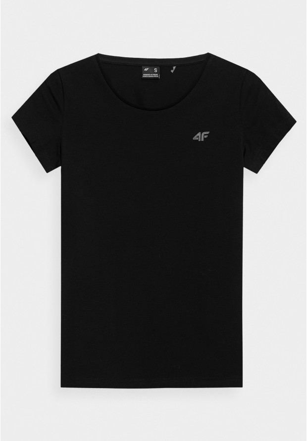 Koszulka Damska 4F T-shirt Basic Czarny 4FWMM00TTSHF1845
