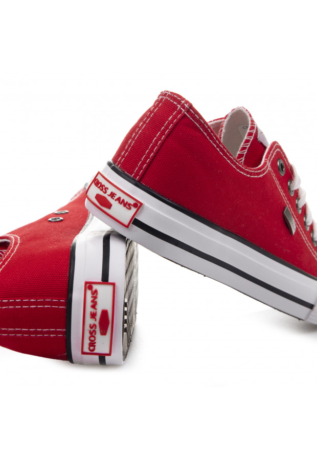 Trampki Męskie Cross Jeans Czerwone JJ1R4002C