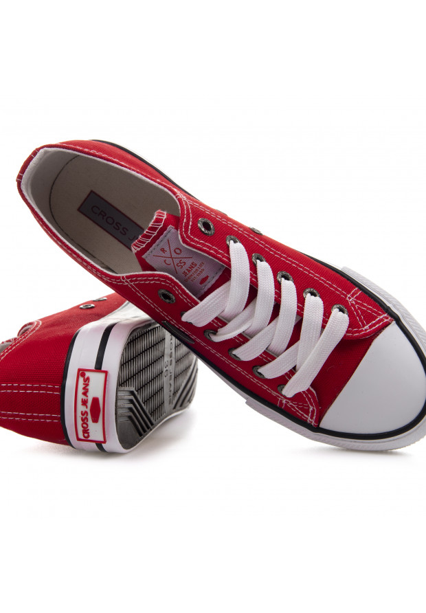 Trampki Męskie Cross Jeans Czerwone JJ1R4002C