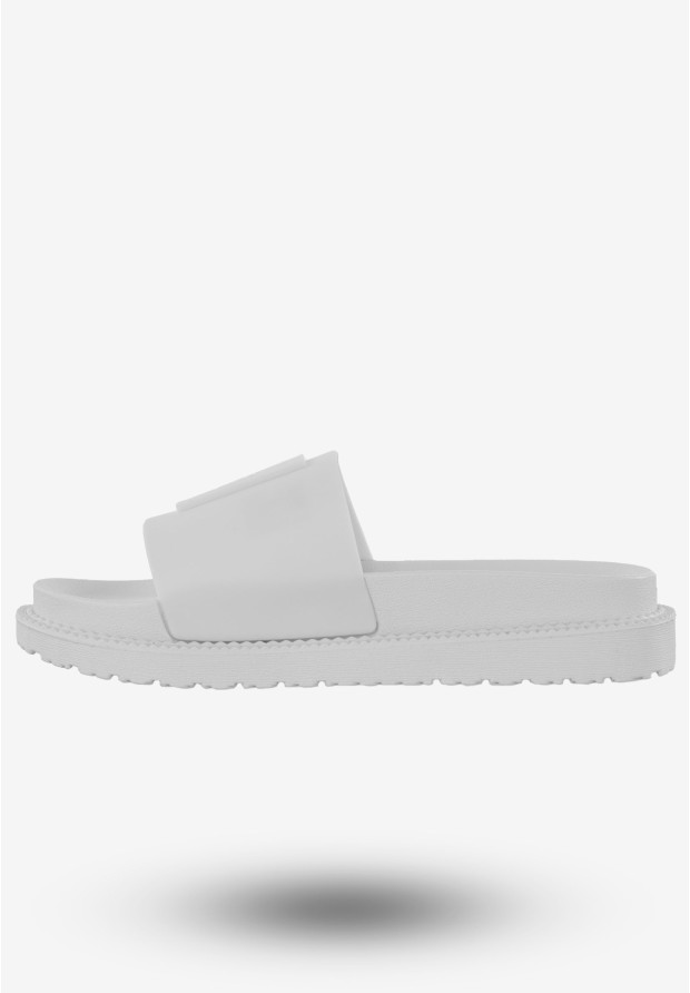 Klapki Damskie Buty BIG STAR Białe LL274428