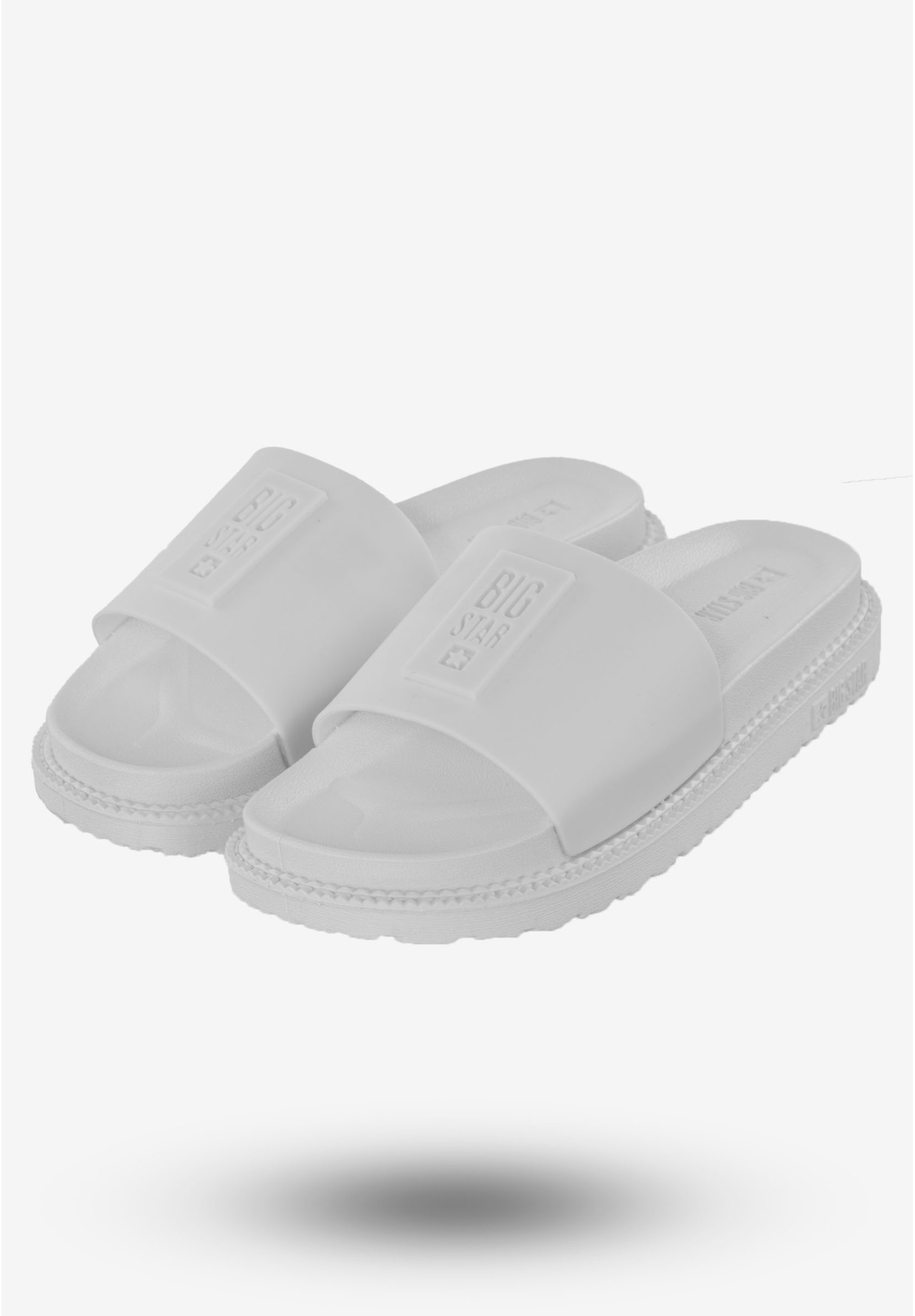Klapki Damskie Buty BIG STAR Białe LL274428