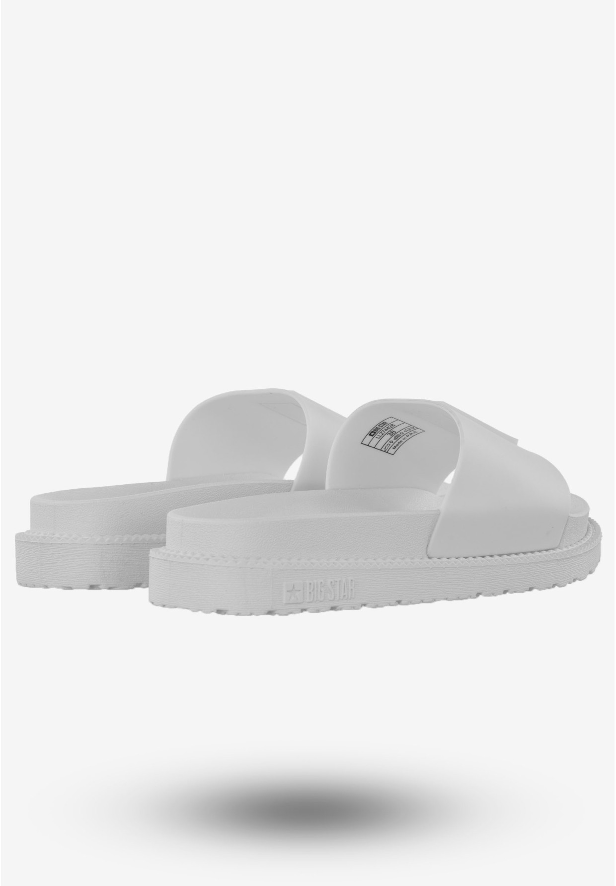Klapki Damskie Buty BIG STAR Białe LL274428