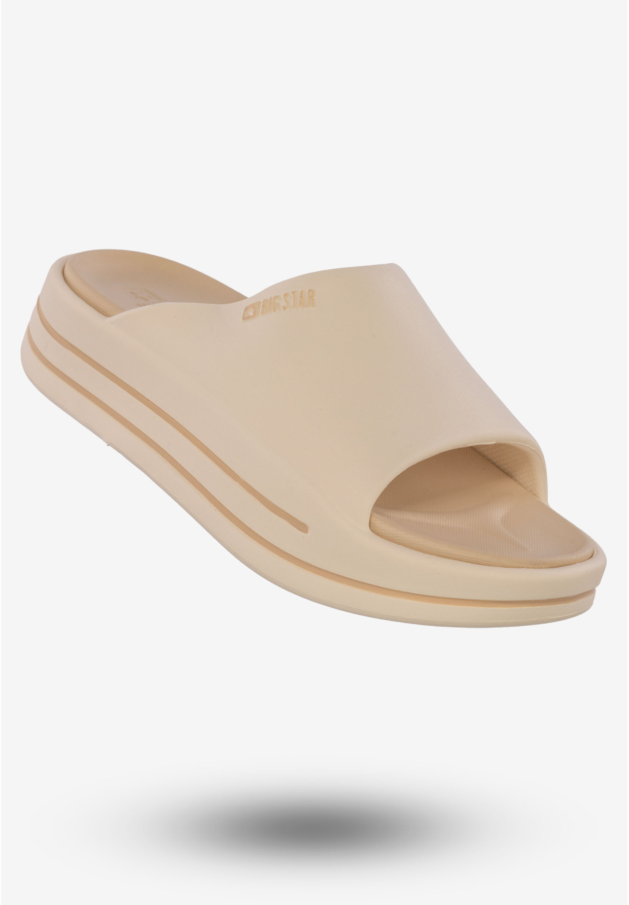 Klapki Damskie Buty BIG STAR Beżowe NN274A034