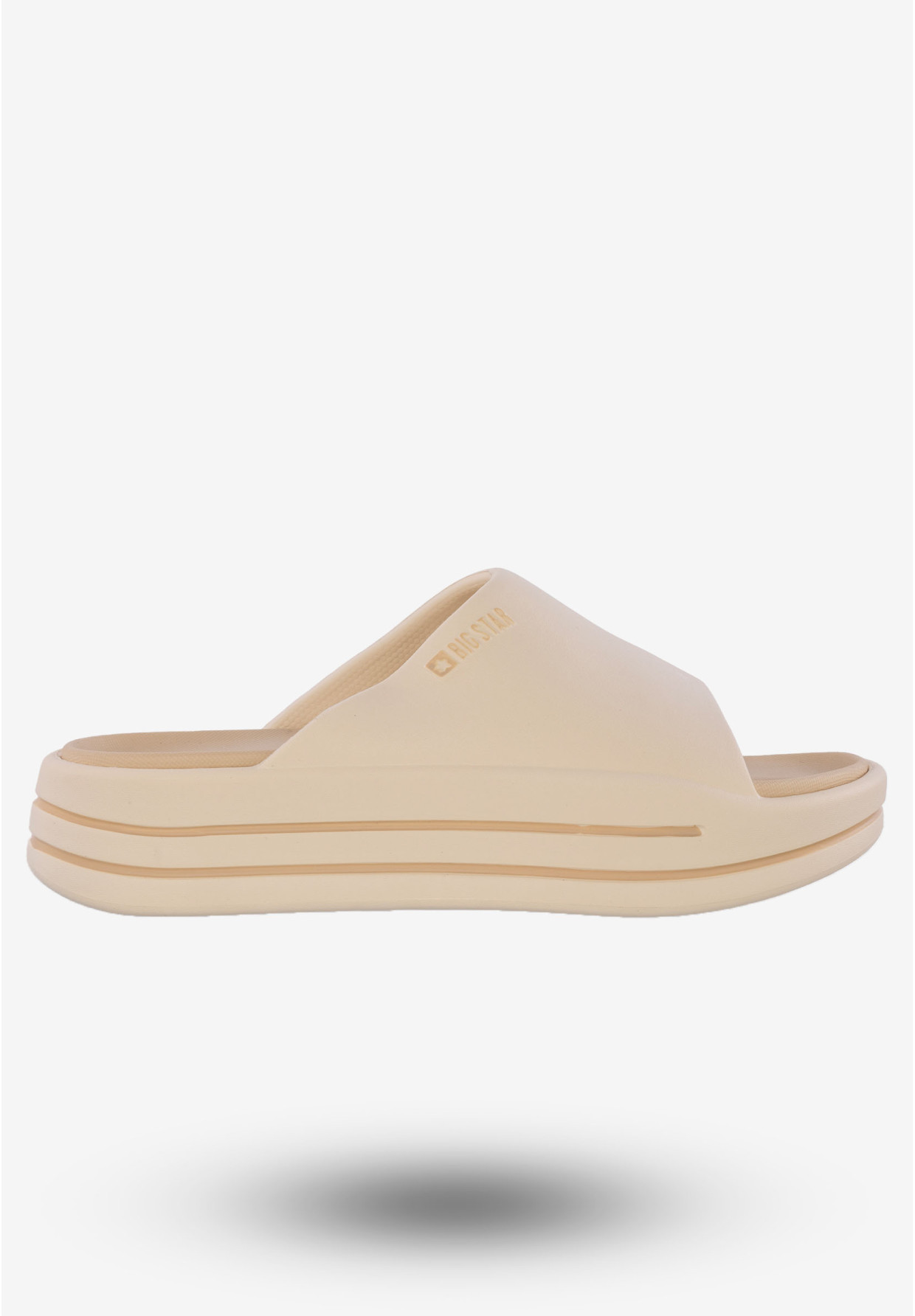 Klapki Damskie Buty BIG STAR Beżowe NN274A034