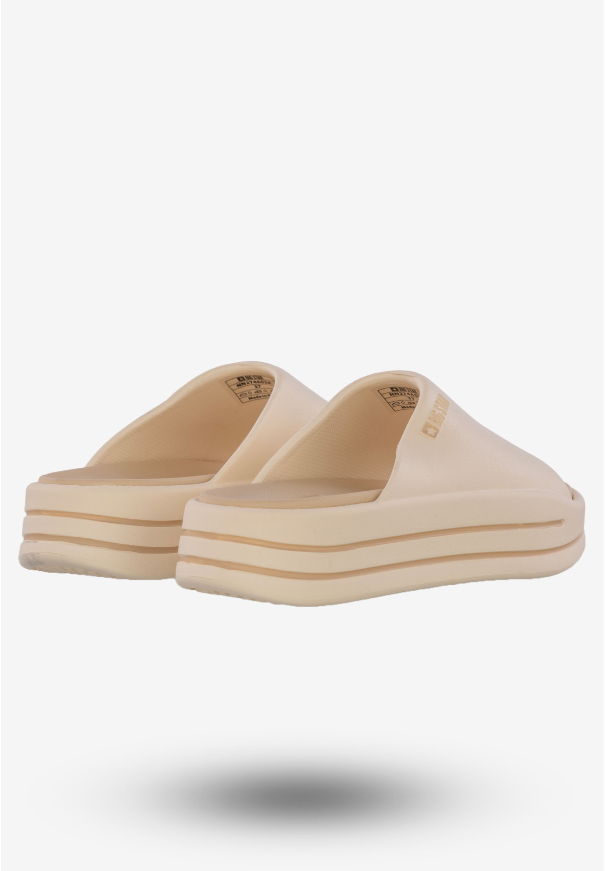 Klapki Damskie Buty BIG STAR Beżowe NN274A034