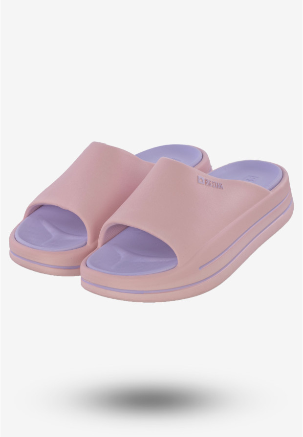 Klapki Damskie Buty BIG STAR Różowe NN274A035