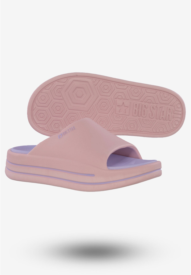 Klapki Damskie Buty BIG STAR Różowe NN274A035