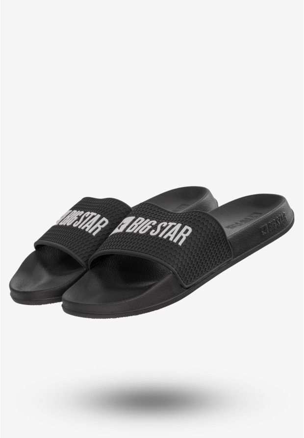 Klapki Męskie Buty BIG STAR Czarne JJ174505